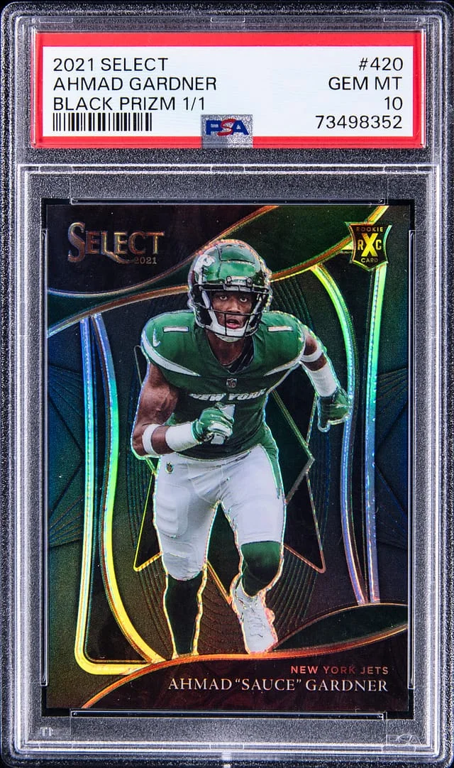 2021 Panini Select Ahmad Sauce Gardner Black Prizm #420 card image