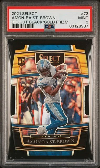 2021 Panini Select Amon-Ra St. Brown White Prizm #73 card image