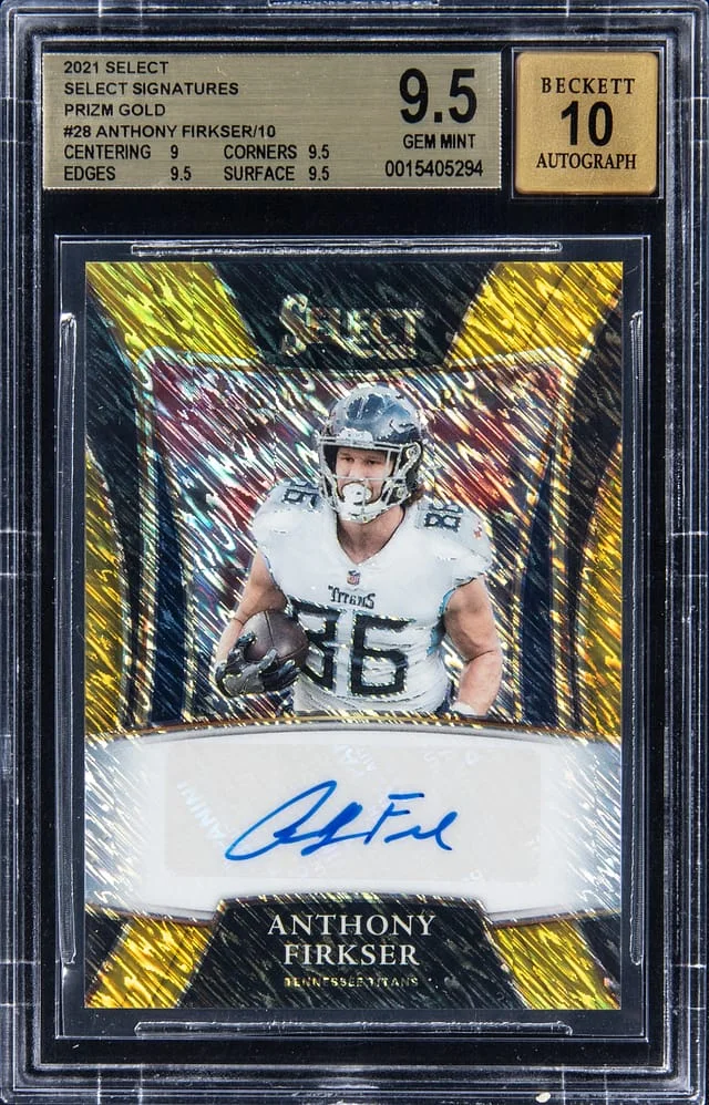 2021 Panini Select Anthony Firkser Signatures Prizm Gold #SSP-AFI card image
