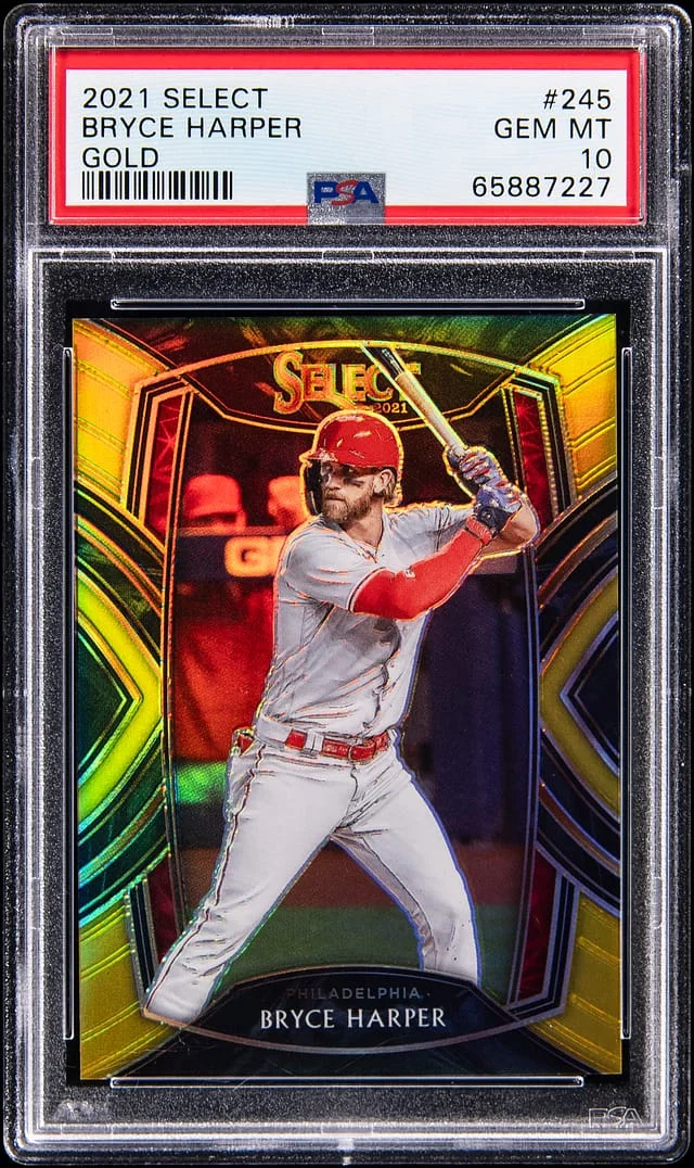 2021 Panini Select Bryce Harper Gold #245 card image