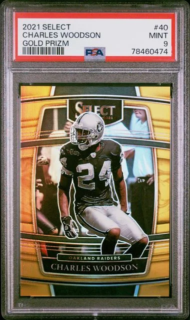 2021 Panini Select Charles Woodson Gold Prizm #40 card image