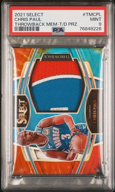 2021 Panini Select Chris Paul Throwback Memorabilia Tie-Dye Prizm #TMCPL card image