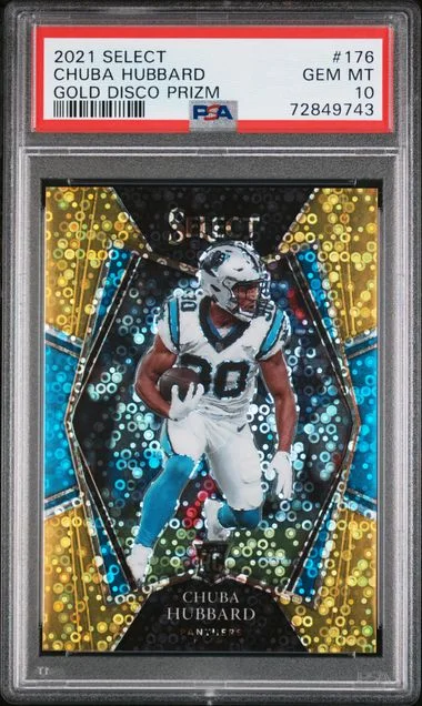 2021 Panini Select Chuba Hubbard Silver Prizm #176 card image