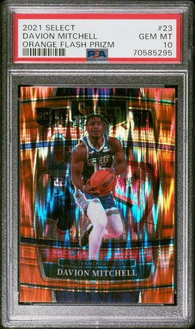 2021 Panini Select Davion Mitchell Orange Flash Prizm #23 card image