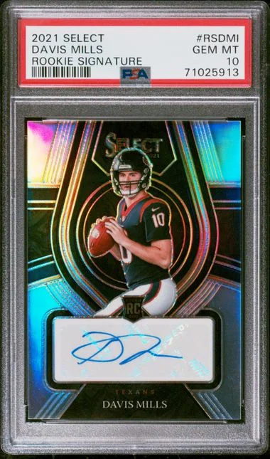 2021 Panini Select Davis Mills Signatures #RS-DMI card image