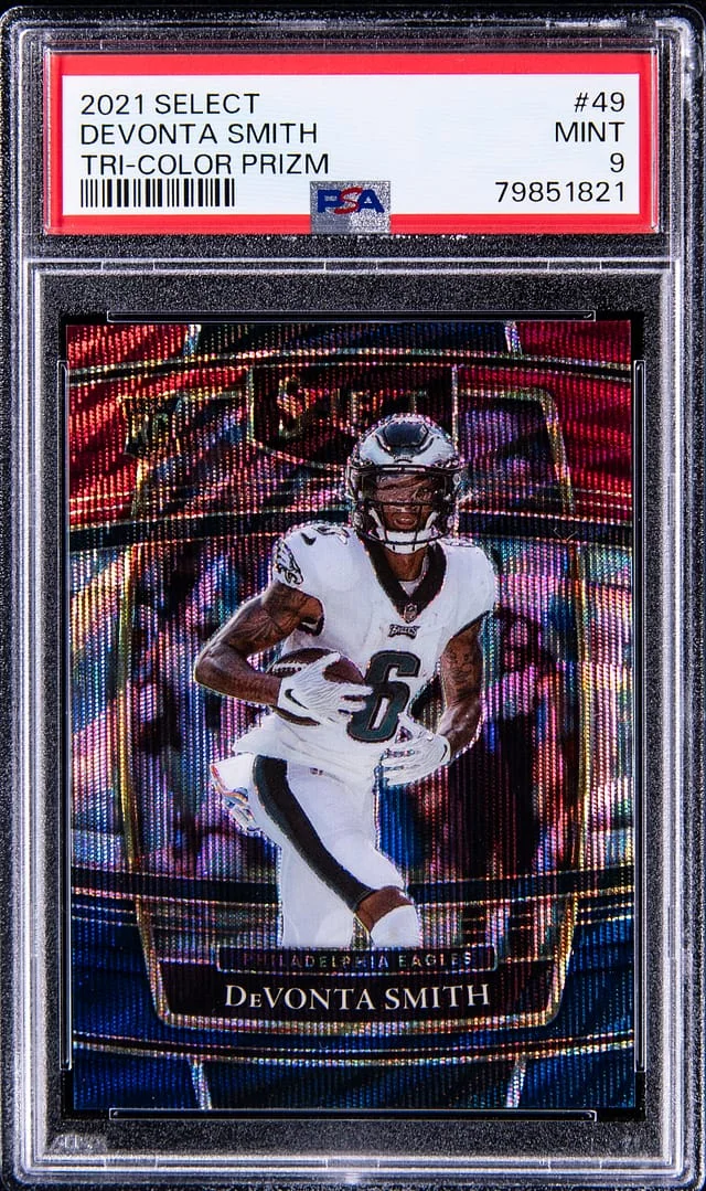 2021 Panini Select Devonta Smith White Prizm #49 card image