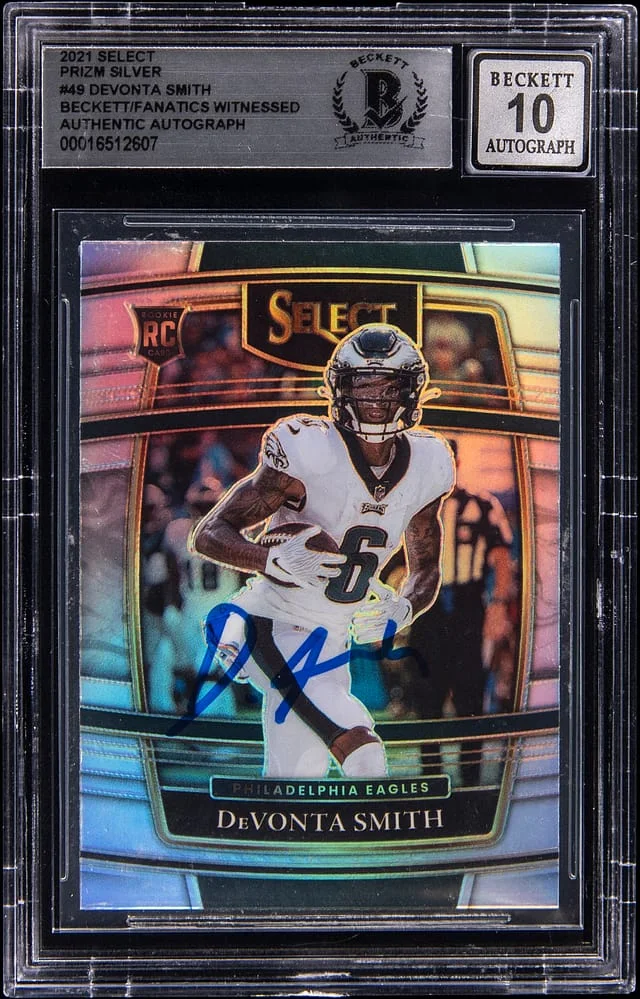 2021 Panini Select DeVonte Smith Prizm Silver #49 card image