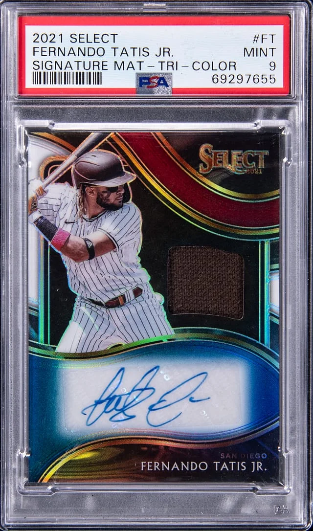 2021 Panini Select Fernando Tatis Jr. Signature Materials Tri-Color Prizm #SM-FT card image
