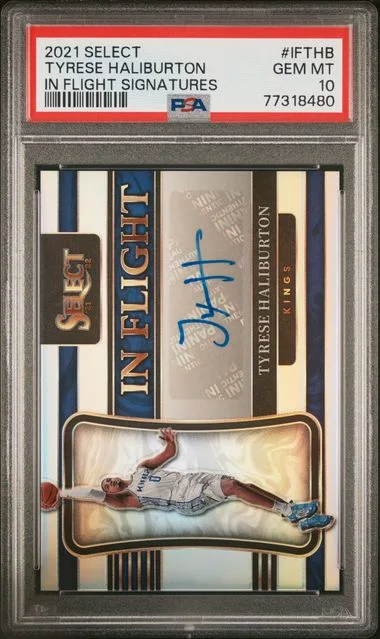 2021 Panini Select In Flight Signatures Ifthb Tyrese Haliburton #no-number card image