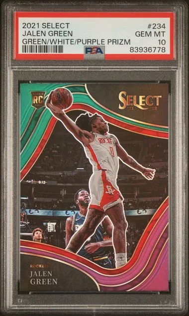 2021 Panini Select Jalen Green/White/Purple Prizm #234 card image