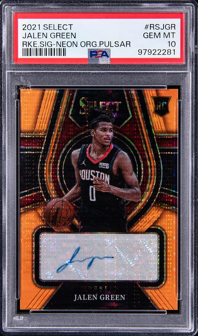 2021 Panini Select Jalen Signature Neon Orange Pulsar #RS-JGR card image