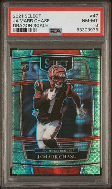 2021 Panini Select Ja'Marr Chase Dragon Scale #47 card image