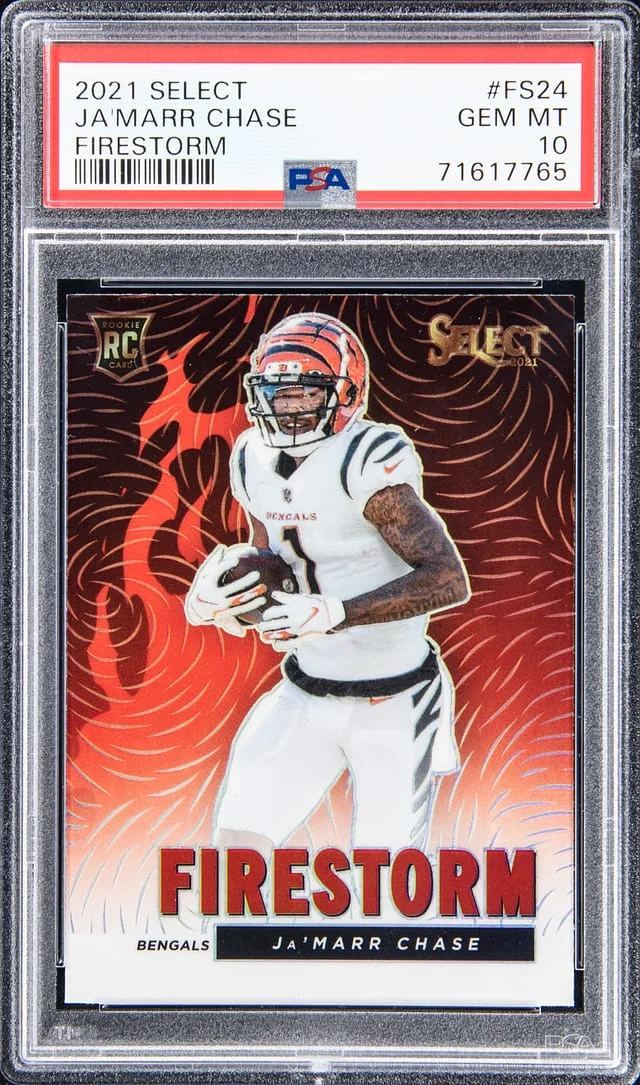 2021 Panini Select Ja'Marr Chase Firestorm #FS24 card image