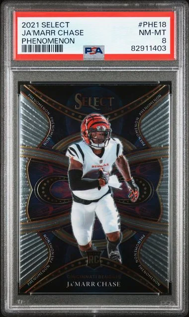 2021 Panini Select Ja'Marr Chase Phenomenon #Phe18 card image