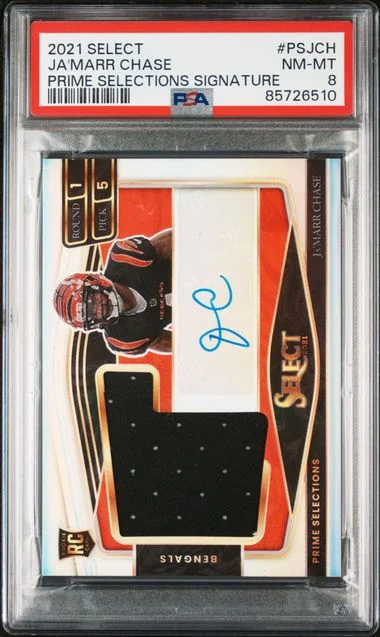 2021 Panini Select Ja'Marr Chase Prime Selections Signatures #PS-JCH card image
