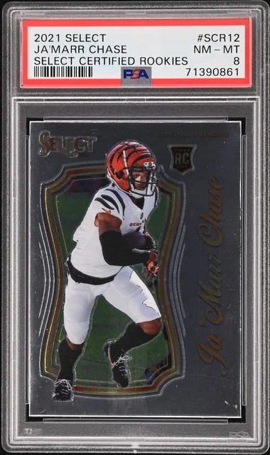 2021 Panini Select Ja'Marr Chase Certified Rookies #SCR-12 card image