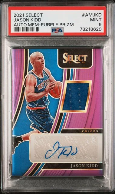 2021 Panini Select Jason Kidd Autographed Memorabilia #AMJKD card image