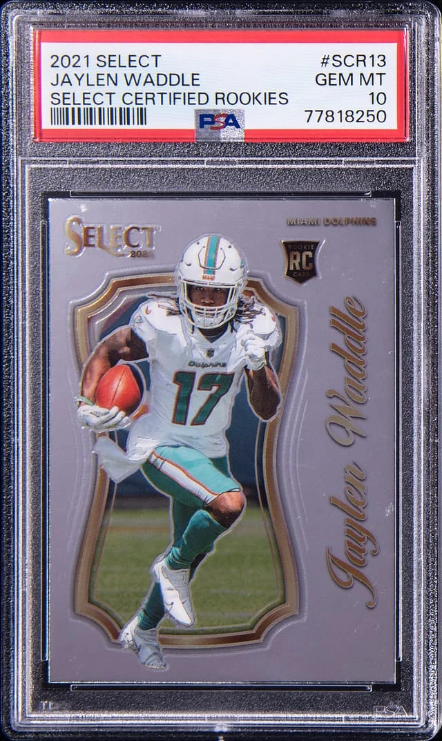 2021 Panini Select Jaylen Waddle Select Certified Rookies #SCR13 card image