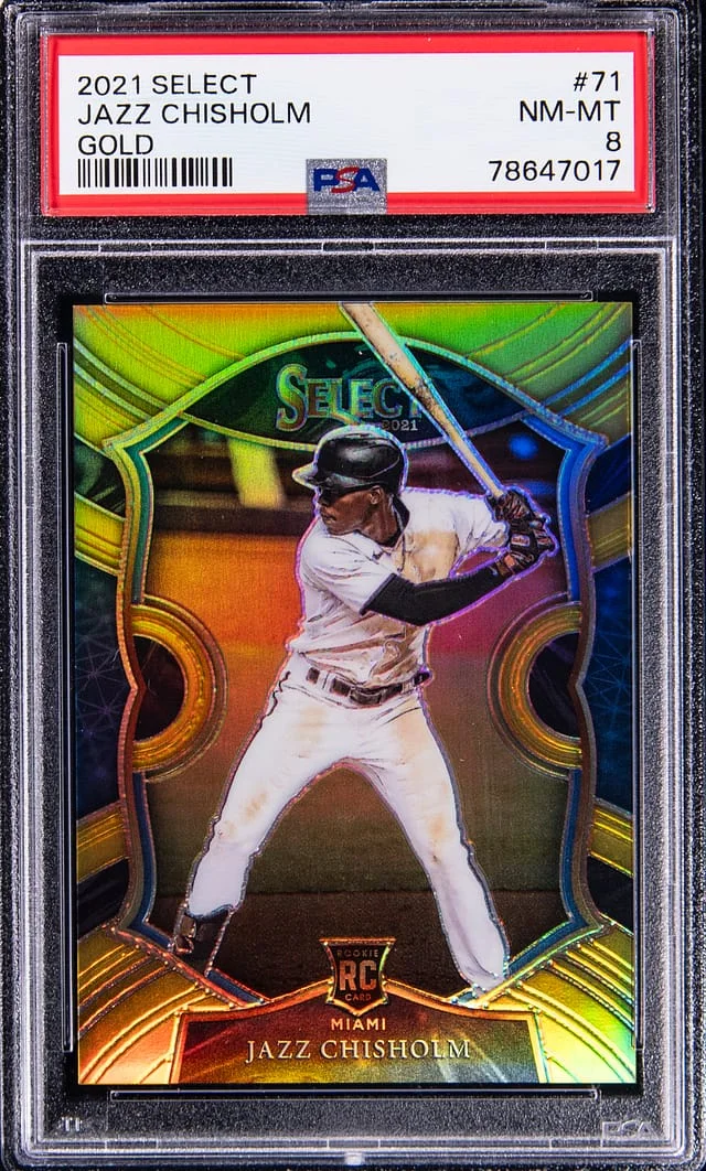 2021 Panini Select Jazz Chisholm Jr. Gold #71 card image