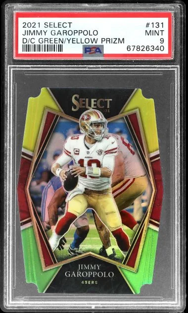 2021 Panini Select Jimmy Garoppolo Blue Prizm #131 card image