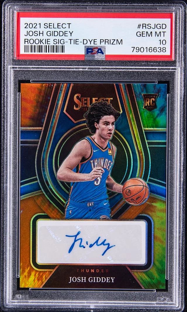 2021 Panini Select Josh Giddey Signature Tie-Dye #RSJGD card image