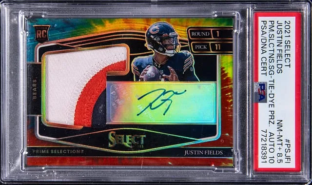 2021 Panini Select Justin Fields Prizm Prime Selections Orange #PS-JFI card image