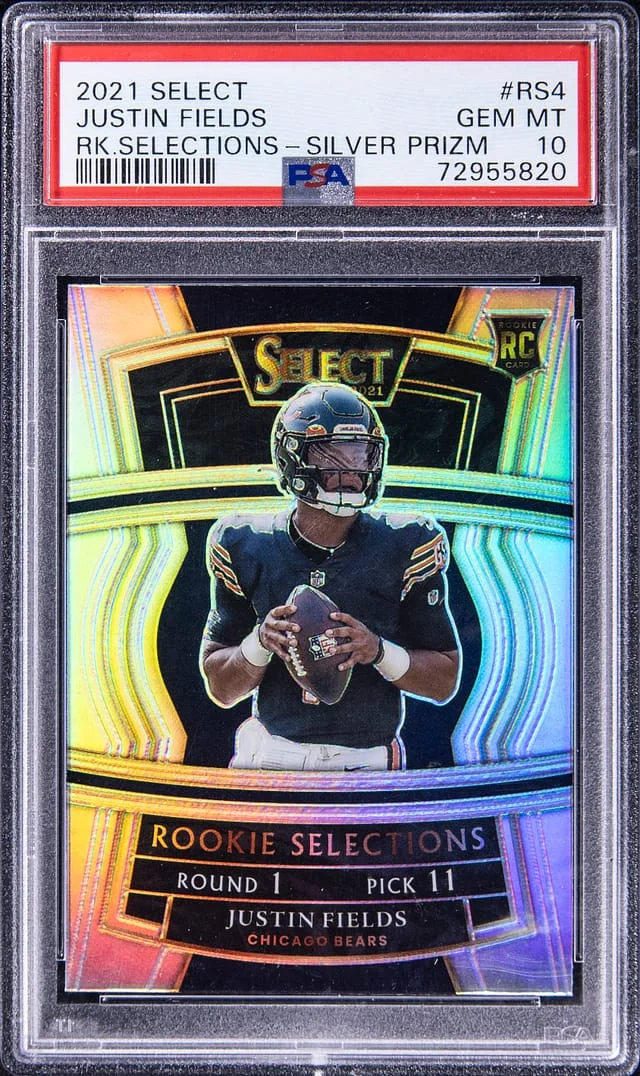 2021 Panini Select Justin Fields Selections Silver Prizm #RS4 card image