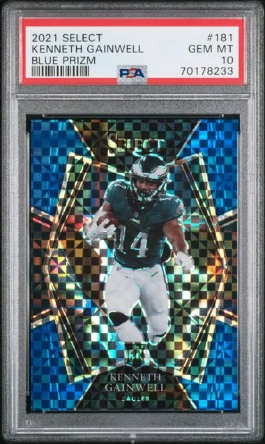 2021 Panini Select Kenneth Gainwell Blue Prizm #181 card image