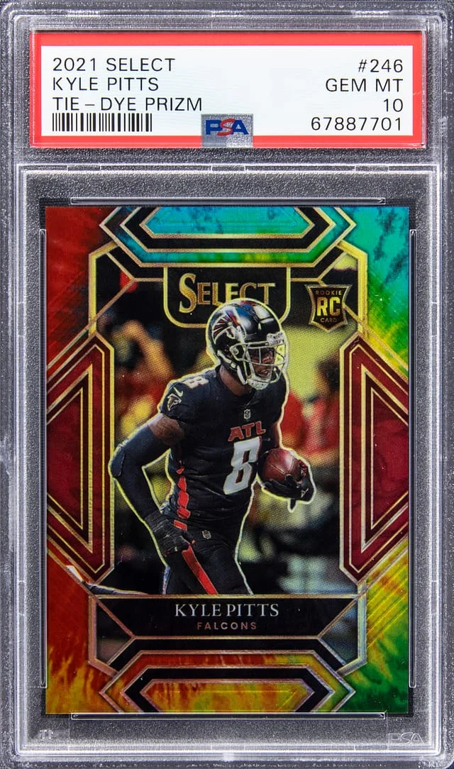 2021 Panini Select Kyle Pitts Tie-Dye Prizm #246 card image