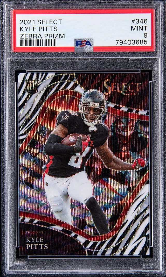 2021 Panini Select Kyle Pitts Zebra Prizm #346 card image