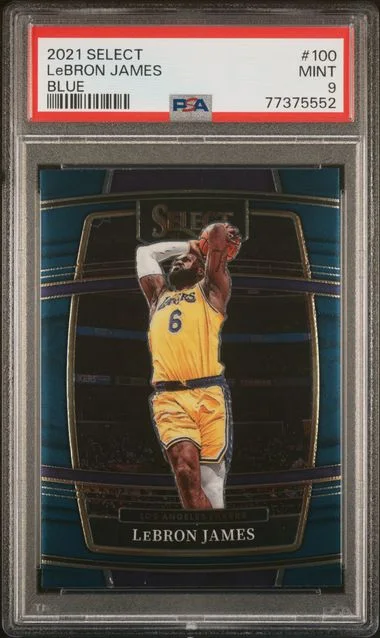 2021 Panini Select LeBron James Blue #100 card image