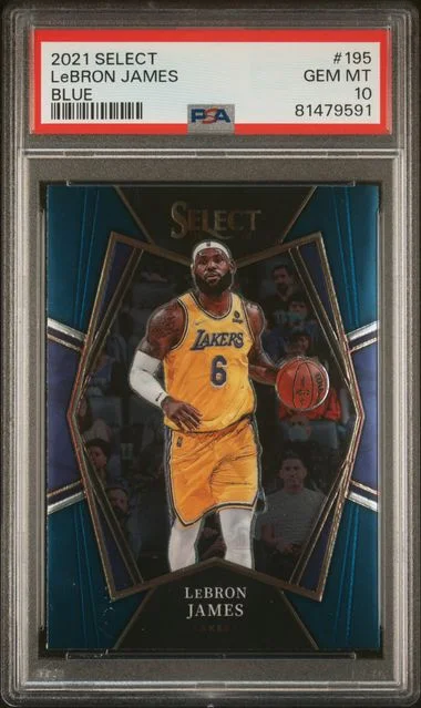 2021 Panini Select LeBron James Blue #195 card image