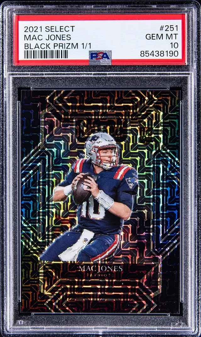 2021 Panini Select Mac Jones Black Prizm #251 card image