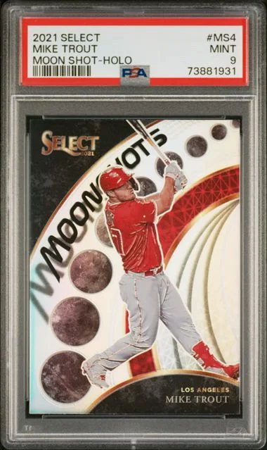 2021 Panini Select Mike Trout Moon Shot Holo #MS-4 card image