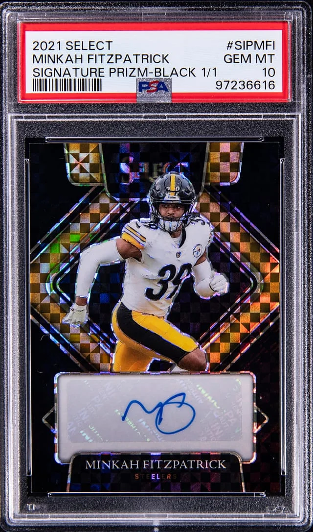 2021 Panini Select Minkah Fitzpatrick Signature Prizm Black #SIP-MFI card image