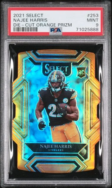 2021 Panini Select Najee Harris Die-Cut Orange Prizm #253 card image