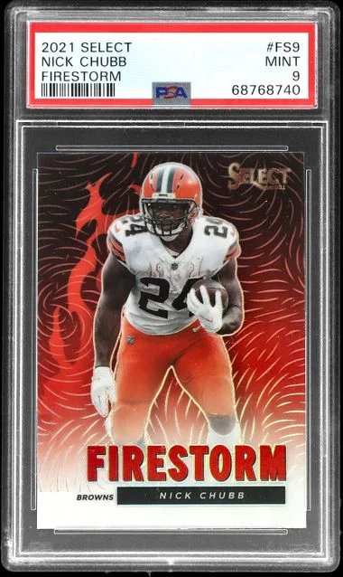 2021 Panini Select Nick Chubb Firestorm #FS9 card image