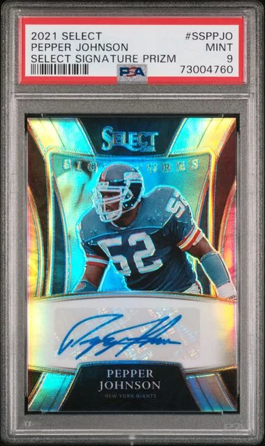 2021 Panini Select Pepper Johnson Select Signatures Silver Prizm #SSP-PJO card image
