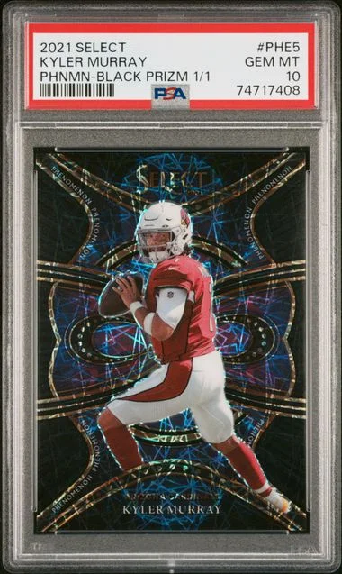 2021 Panini Select Phe5 Kyler Murray Phenomenon Black Prizm #1/1 card image