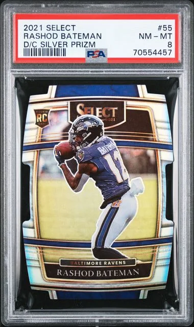 2021 Panini Select Rashod Bateman Die-Cut Silver Prizm #55 card image