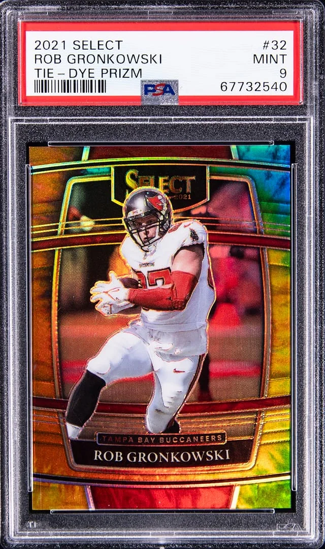 2021 Panini Select Rob Gronkowski Tie-Dye Prizm #32 card image
