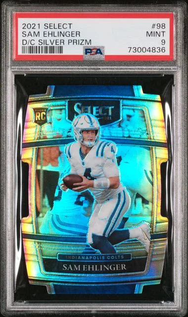 2021 Panini Select Sam Ehlinger Die-Cut Silver Prizm #98 card image