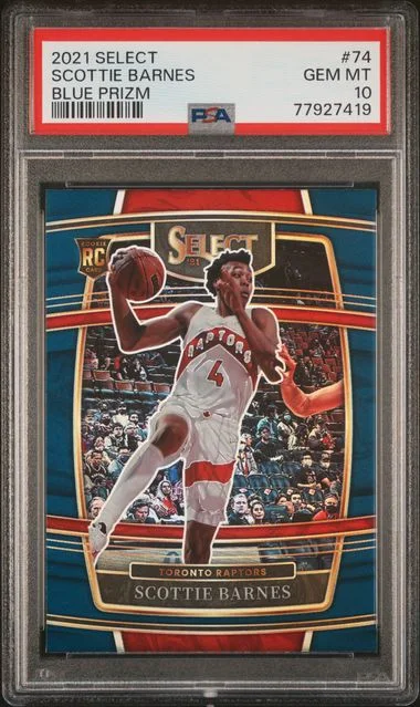 2021 Panini Select Scottie Barnes White Prizm #74 card image