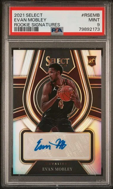 2021 Panini Select Signatures Rsemb Evan Mobley #no-number card image