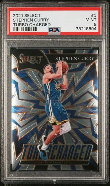 2021 Panini Select Stephen Curry Turbo Charged #3 card image