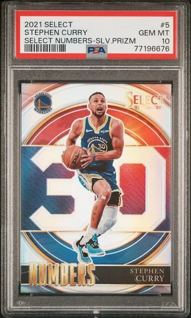 2021 Panini Select Stephen Curry Select Numbers #5 card image