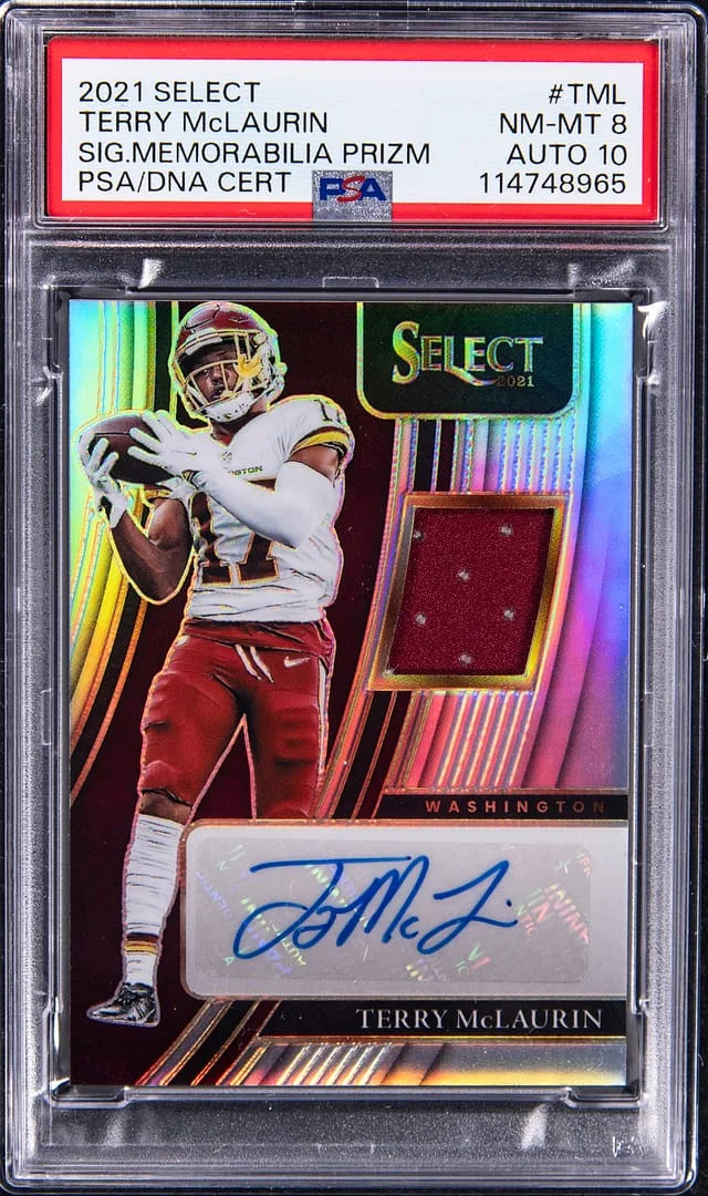 2021 Panini Select Terry McLaurin Signature Memorabilia Prizm #SMP-TML card image