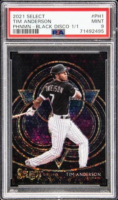 2021 Panini Select Tim Anderson Phenomenon Black Disco 1/1 #PH1 card image