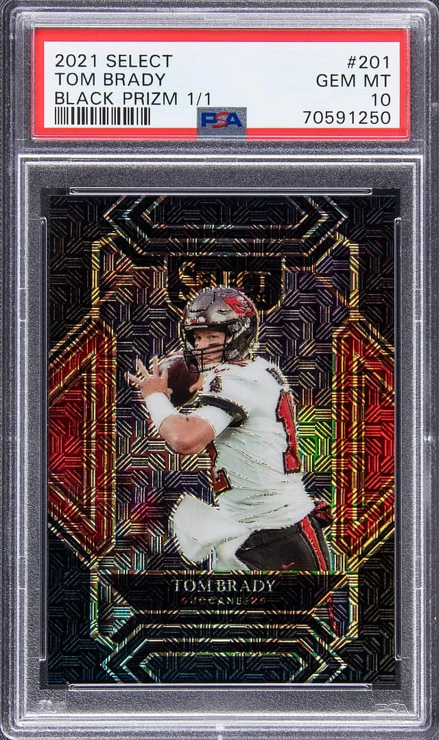 2021 Panini Select Tom Brady Black Prizm #201 card image