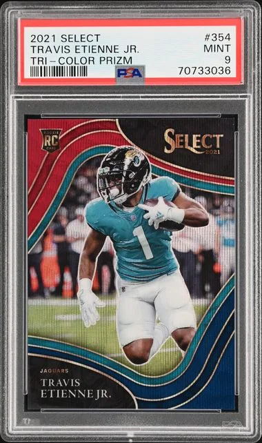 2021 Panini Select Travis Etienne Jr. Tri-Color Prizm #354 card image